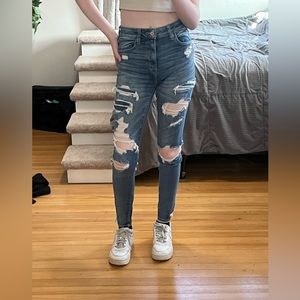 High waisted jeans
